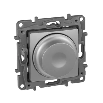 Светорегулятор IEK 672419, поворотно-нажимной LED 300Вт, скрытой установки, алюминий