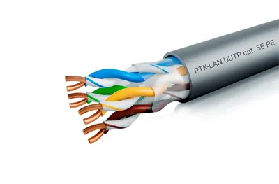 Кабель Пожтехкабель-СКС 202-005, U/UTP, 4 пары, кат.5e, 24 AWG, внешний PE, 305 м