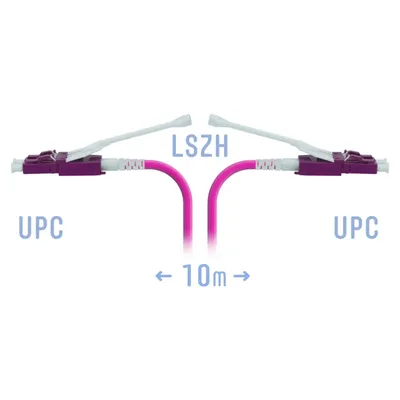 Патчкорд оптический SNR-PC-LC/UPC-MM4-DPX-HD-10m (2,0), LC/UPC-LC/UPC, OM4, Duplex, 10м