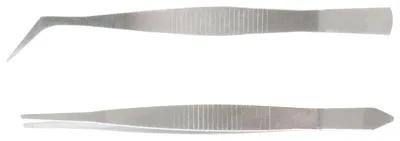 Пинцеты FIT 67442, набор 2 шт., 215 мм, инструментальная сталь