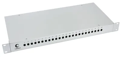 Cabeus FO-19-24ST Кросс бокс оптический 19" на 24 ST(FC) со сплайс пластиной и КДЗС (без пигтейлов и проходных адаптеров)