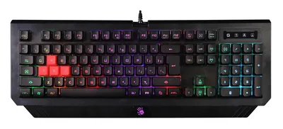 Клавиатура A4Tech Bloody B120N черный USB Multimedia for gamer LED (подставка для запястий) (B120N)