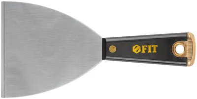 Шпатель FIT 06410, 100 мм, сталь Hrc 72-78, пластик. ручка с бойком