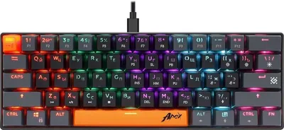 Клавиатура проводная DEFENDER Apex (Вершина) GK-002 черный (USB, 61 клавиша) (45003)