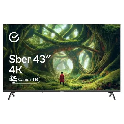 Телевизор Sber SDX-43U5500DBA, 43" 4K Ultra HD, Smart TV, WiFi