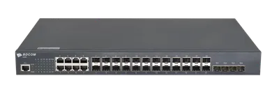 Управляемый коммутатор уровня 3 BDCOM S2900-24S8C4X, 16x 100/1000BaseX SFP, 8x Combo 10/100/1000BaseT / 100/1000BaseX SFP, 4x 1/10GE SFP+, 220VAC