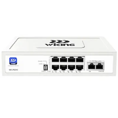 Коммутатор Wi-Tek WK-PS210 v2, неуправляемый, PoE 76Вт, 8FE(PoE)+2FE