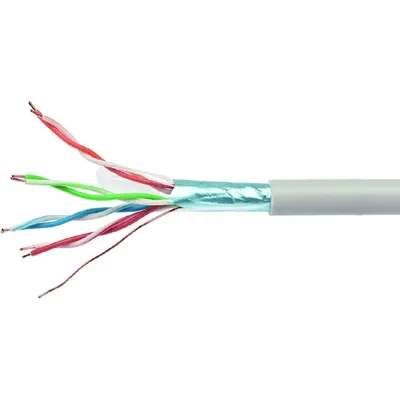 Кабель Cablexpert FPC-5004E-SOL/100, FTP indoor 4x2x0.48, CCA, кат.5е,  однож.,  100м,  box, серый