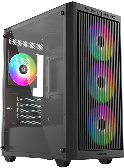 Корпус ID-Cooling WARE 300 ARGB, mATX, TG, 4 вентилятора, Type-C