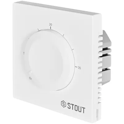 Термостат STOUT STE-2001-130210, универсальный, 3А, ON/OFF, белый