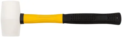 Киянка FIT 45501, резиновая белая, фиберглассовая ручка, 45 мм, 230 г