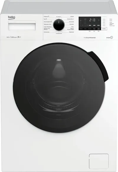 Стиральная машина Beko WSPE 6H612W белый, загрузка фронтальная 6,5 кг, 1200 об/мин., класс: А++