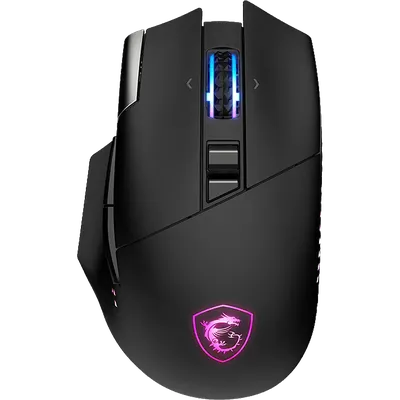 Мышь MSI S12-4301340-CLA, проводная/беспроводная, USB, Optical, 26000 dpi