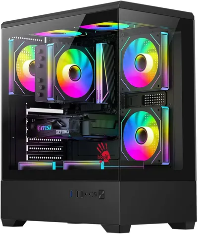 Корпус Bloody CC-127-BK, E-ATX, черный, без БП