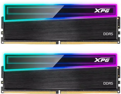 Память DDR5 2x16GB 6000MHz A-Data AX5U6000C3016G-DCNKRBK XPG Lancer RGB RTL PC5-48000 CL30 DIMM ECC 288-pin 1.35В kit single rank Ret