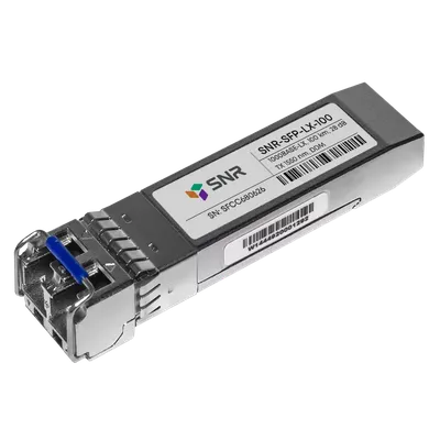 SNR SNR-SFP-LX-100 Двухволоконный модуль, SFP 1000BaseLX, разъем LC, рабочая длина волны 1550нм, дальность до100км (28dB), с поддержкой функции DDM