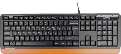 Клавиатура A-4Tech Fstyler FK10 ORANGE черный/оранжевый USB [1147534]