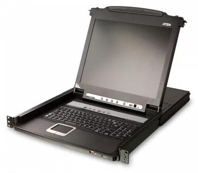 CL5708M-ATA-RG - КВМ-консоль с переключателем, ATEN, CL5708M-ATA-RG, 17", 8P, PS/2-USB, VGA, LCD, KVM SW., W/RU, KBW/EU CORD