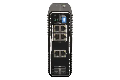 Неуправляемый промышленный 4 портовый PoE коммутатор POWERTONE PUS-TS04GL-BTi c 4 портами до 90Вт