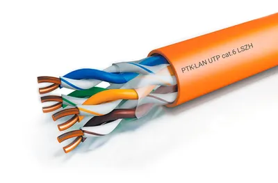 Кабель Пожтехкабель-СКС 202-024, U/UTP, 4 пары, кат.6, 23 AWG, LSZH, 305м