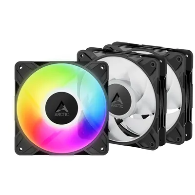 ACFAN00347A - Кулер для корпуса ARCTIC P12 Pro LN ARGB 3 Pack (Black), ACFAN00347A, 12cm, PWM 450-2000rpm, 4Pin