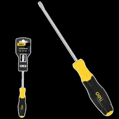 Отвертка шлицевая Deli DL6362001N, 6×200мм, Cr-V