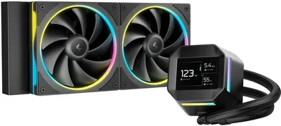 Кулер водяной Deepcool R-LM240-BKDMMC-1, 2×120мм, 280W, ARGB