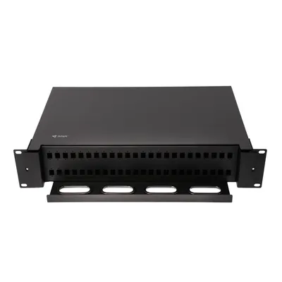 Кросс оптический 19" (ШКОС) на 48 порта SC/LC, выдвижной, 2U, черный