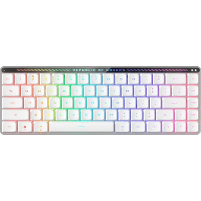 Беспроводная клавиатура ASUS ROG Falchion RX, Bluetooth/Радиоканал/USB, белый (90MP03EC-BKRA10)