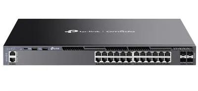 коммутатор TP-Link SG6428X, Omada 24-PortGigabit Stackable L3 Managed Switch with 4 10GE SFP+ Slots (существенное повреждение коробки)