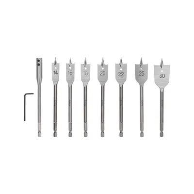 Набор сверл REXANT KR-91-0762, перовые, 7 шт, 14-30 мм, 152 мм