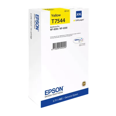 Картридж струйный Epson T7544 желтый экстраповышенной емкости для WF-8090/8590