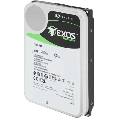 Жесткий диск Seagate Exos X24 HDD 3.5" SATA 12Tb, 7200 rpm, 512Mb buffer, 512e/4kn, CMR, ST12000NM002H, 1 year