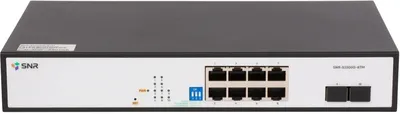 SNR SNR-S2300G-8TM Управляемый Web-smart коммутатор уровня 2, 8 портов 10/100/1000Base-T, 2 порта 1/2.5G SFP, встроенный БП ~220V AC