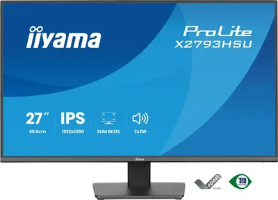 IIYAMA 27" ProLite X2793HSU-B1 черный IPS LED 1ms 16:9 HDMI M/M матовая 1500:1 350cd 178гр/178гр 1920x1080 120Hz DP FHD USB 4кг