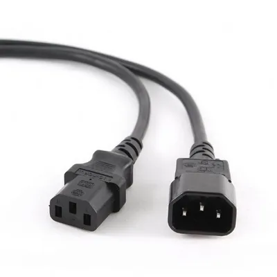 Кабель питания сист.блок-монитор Cablexpert PC-189-1-3M, 3м, C13-C14, Сечение провода 3x1кв.мм., черный, с заземлением {75}