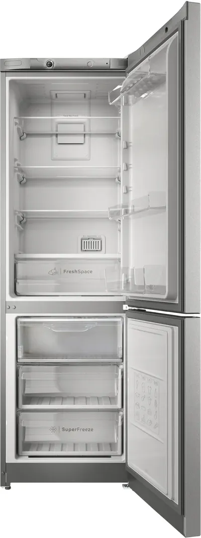 Холодильник Indesit ITS 4180 XB нержавеющая сталь двухкамерный 220/78 л морозилка снизу, No Frost