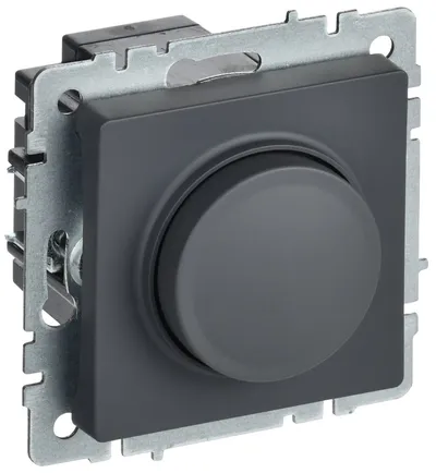 Светорегулятор IEK BRITE BR-D20-0600-K53, поворотно-нажимной, 600Вт, графит
