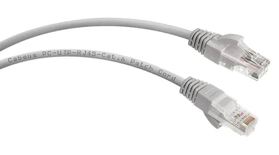 Патч-корд Cabeus PC-UTP-RJ45-Cat.6-2m Патч-корд U/UTP, категория 6, 2xRJ45/8p8c, неэкранированный, серый, PVC, 2м
