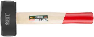 Кувалда FIT 45120, Профи, кованая, 2 кг, деревянная ручка