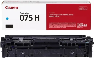 Тонер-картридж Canon 075H 6368C002 голубой для LBP646Cdw/LBP647Cdw/MF664Cdw/MF667Cdw , 2.5 тыс. стр.