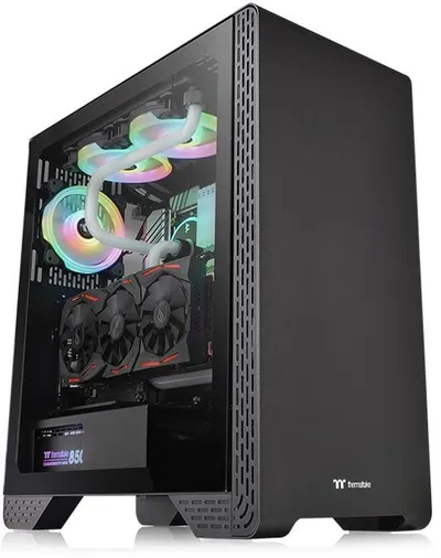 Корпус Thermaltake S300 TG черный без БП ATX 6x120mm 6x140mm 3x200mm 2xUSB2.0 1xUSB3.0 audio bott PSU [CA-1P5-00M1WN-00]