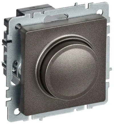 Светорегулятор IEK BR-D20-0600-K45, поворотно-нажимной, 600Вт, темная бронза
