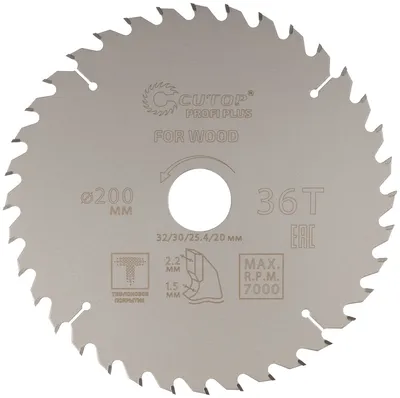 Диск пильный FIT 75-20036Т, 200×32/30/25,4/20мм, 36 зубьев