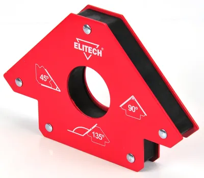Магнитный уголок Elitech 0606.017700, 35кг, 45/90/135°