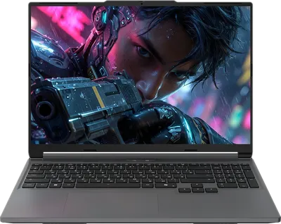 Ноутбук/ Maibenben X16C-i54455 16"(1920x1200 IPS (165Hz) )/Intel Core i5 14450HX (2.4Ghz)/16384Mb/512PCISSDGb/Ext:NVIDIA GeForce RTX 5050(8192Mb)/Cam/BT/WiFi/60WHr/war 1y/2.28kg/Grey/Linux + 1*mninDP, 300nits,1x16Gb,2SODIMM