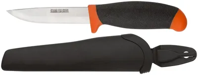 Нож строительный Fit 10615, нерж. сталь, 100 мм, в ножнах