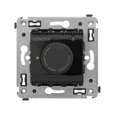 Термостат DKC 4402163, для теплых полов, черный, 2 модуля