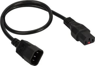LANMASTER Шнур питания LAN-PP13L/14-1.5-BK C13-С14 проводник.:3x0.75мм2 1.5м 220В 10А черный