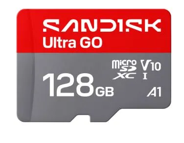 Флеш карта microSDXC 128GB SanDisk Ultra Class 10, UHS-I, R 190 МБ/с, <SDSQUGN-128G-GN6MN> без адаптера